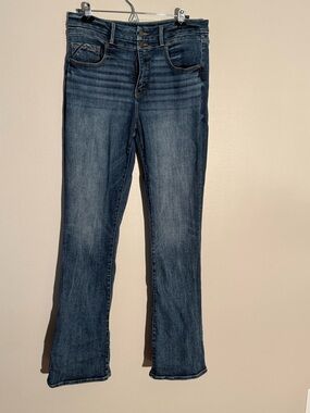 Buckle Women's Flared Dark Blue Jeans